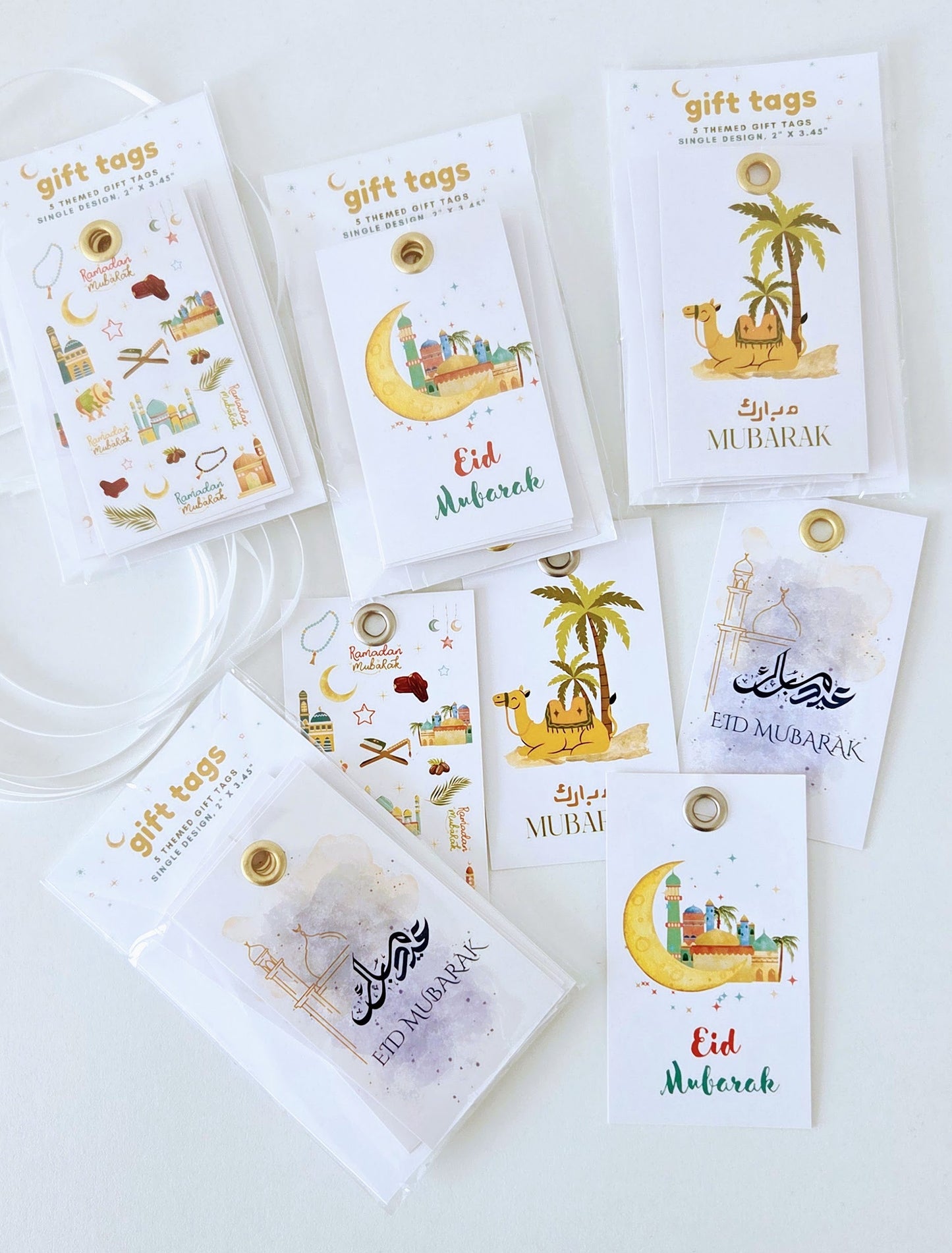 Pack of 5 Festive Gift Tags – 4 Unique Themes
