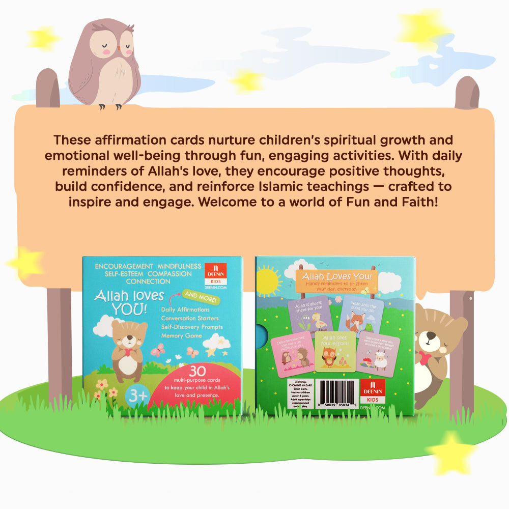 Allah loves You Memory Game & Affirmation Cards