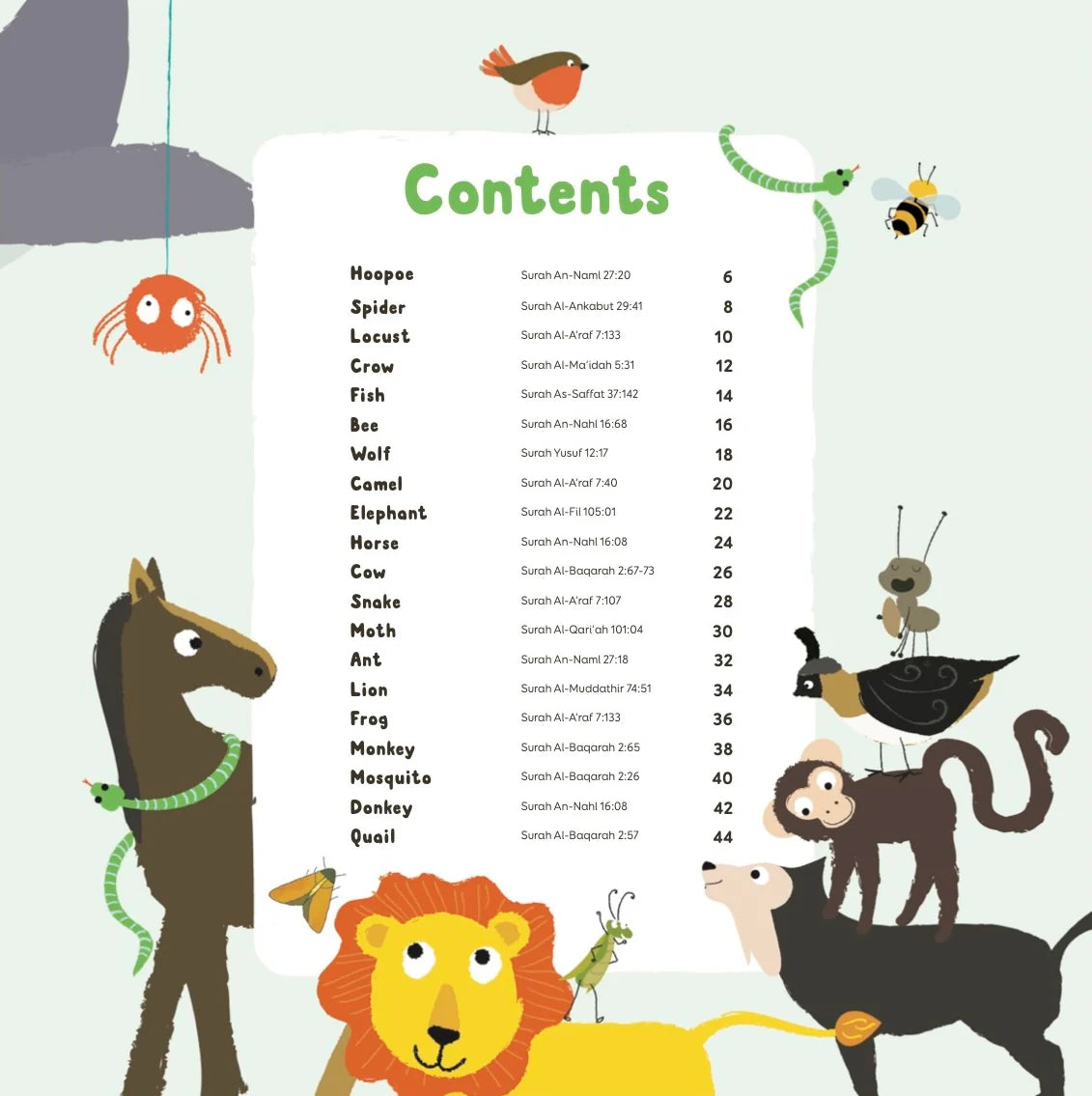 Animals in the Quran: Search and Find Book