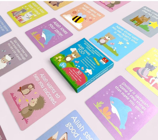 Allah loves You Memory Game & Affirmation Cards